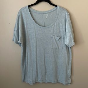 Light blue t-shirt. Large Old Navy boyfriend short sleeve shirt.